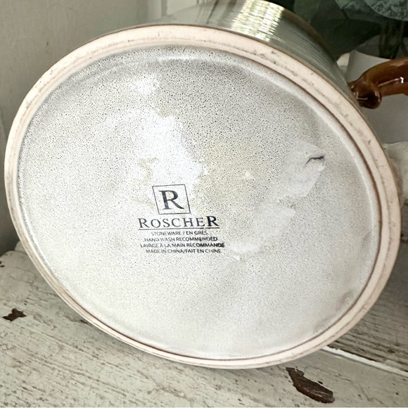 Roscher Stoneware Gradient Neutral Color Teapot Knot Handle Tea Kettle Bohemian - Picture 10 of 12